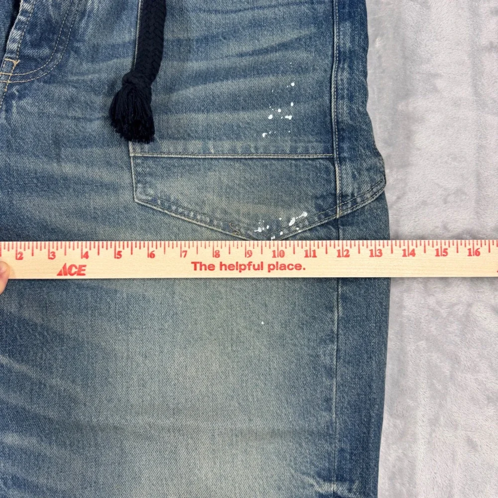 FREE PEOPLE We The Free  Moxie Barrel Jeans Womens 29 Wide Leg Paint Splatter